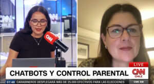 Entrevista en CNN Chile sobre chatbots y control parental con directora de Convivencia Digital